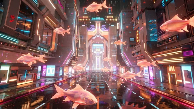 捕鱼达人赛博朋克霓虹风格游戏