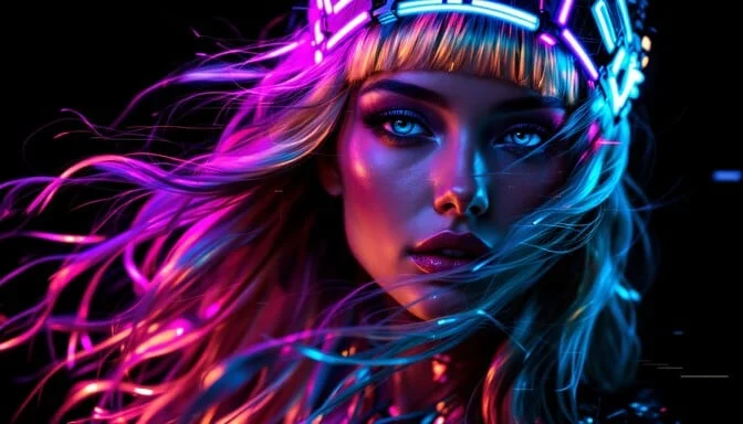 fc电子 | 棋牌电子游艺一站式平台赛博朋克霓虹女王主视觉形象